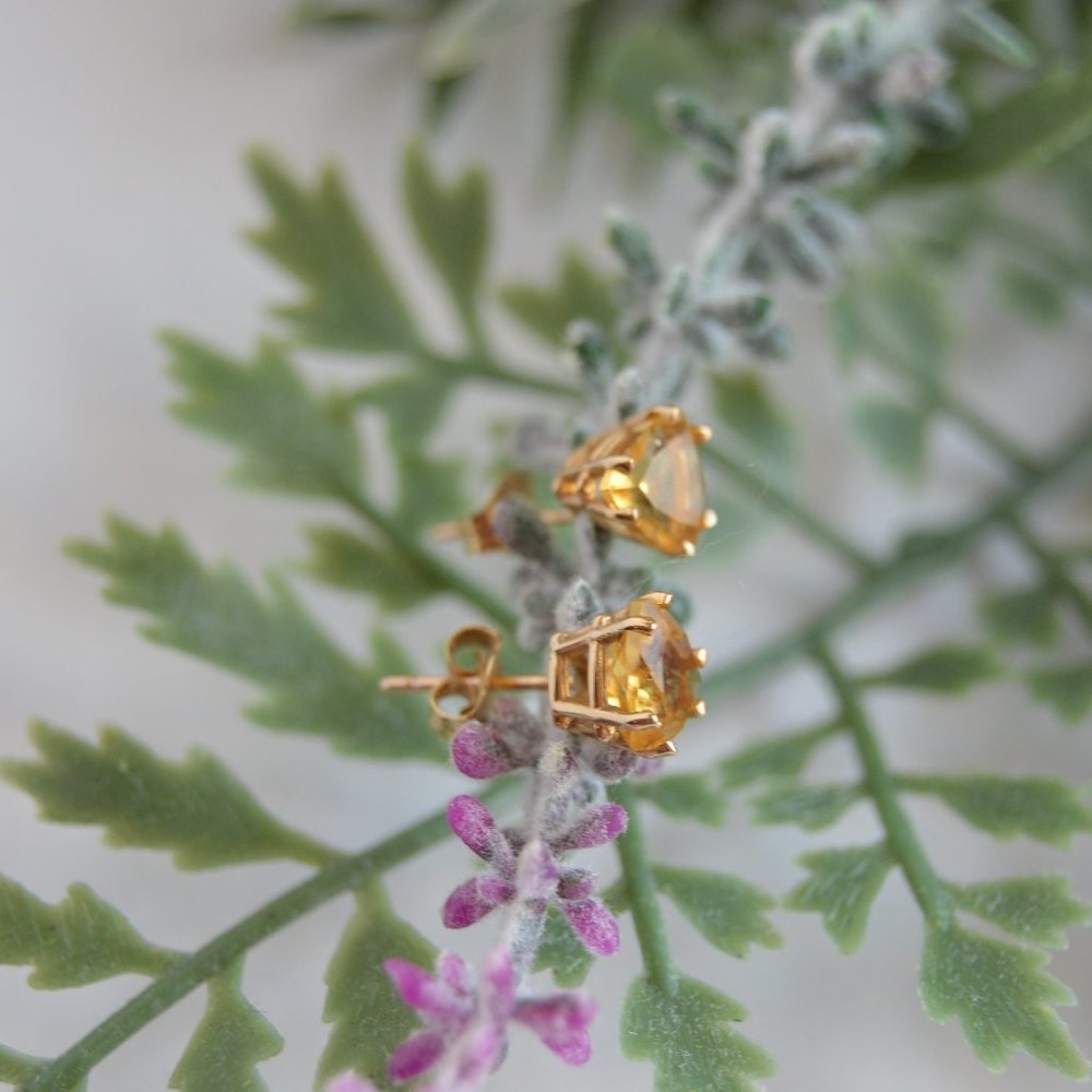 Citrine 10k earrings